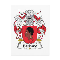 Barbado Family Crest Post Card