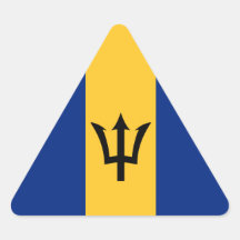 Barbados/Barbadian/bandera de Bajuns Pegatinas Triangulo Personalizadas
