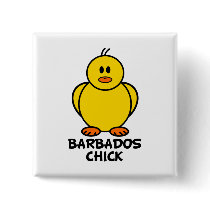 Barbados Chick buttons by chicktshirts8 Barbados Chick buttons