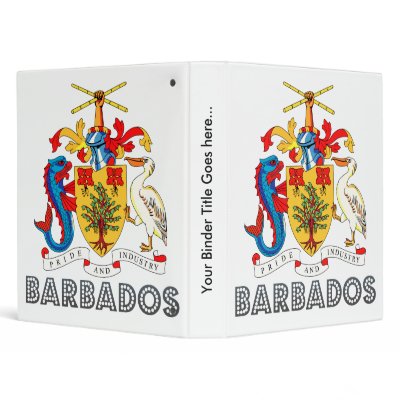 Barbados Coat of Arms Vinyl Binder by representmycountry