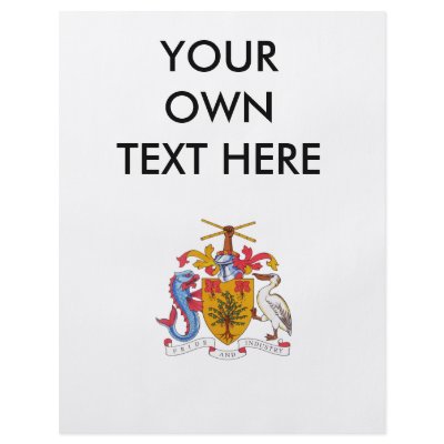 Barbados Coat of Arms Personalized Flyer by flagshirts