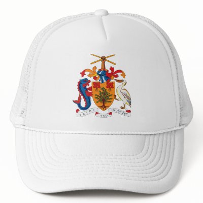 Barbados Coat of Arms Hat by FlagTshirts