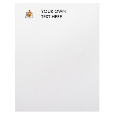 Barbados Coat of Arms Letterhead Template by flagshirts