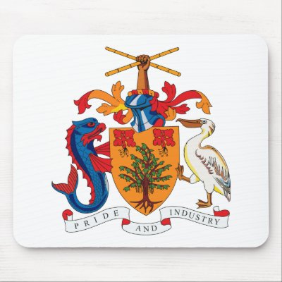 Barbados Coat of Arms Mousepad by FlagTshirts