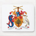 Barbados Coat of Arms Mousepad by FlagTshirts Barbados Coat of Arms Mousepad