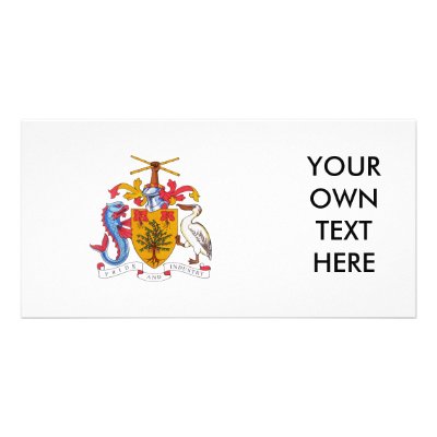 Barbados Coat of Arms Photo Card Template by flagshirts
