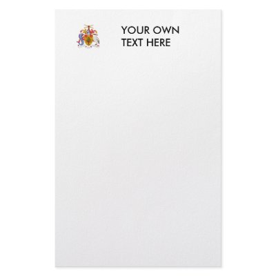 Barbados Coat of Arms Customized Stationery by flagshirts
