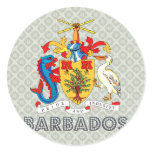 Barbados Coat of Arms Round Sticker