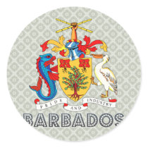 Barbados Coat of Arms Round Sticker