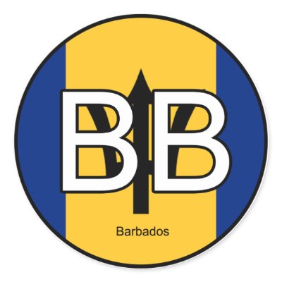 Barbados Euro Sticker by allworldtees