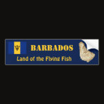 Barbados Flag Map Text Bumper Sticker