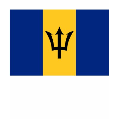 Barbados Flag and Map T-Shirt by FlagAndMap