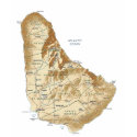 Barbados Flag and Map T-Shirt by FlagAndMap Barbados Flag and Map T-Shirt