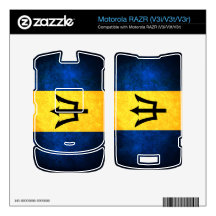 Barbados Flag; Barbadian Skins For Motorola RAZR