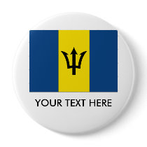 Barbados Flag Pinback Buttons