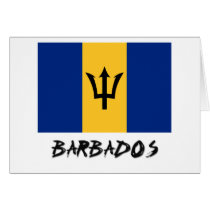 Barbados Flag cards by flagshirt Barbados Flag cards