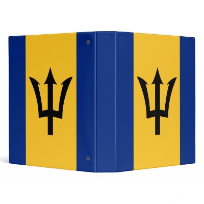 Barbados Flag Design Vinyl Binder by JayAtZazzle