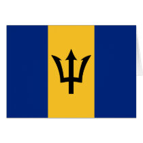 Barbados Flag Design Card
