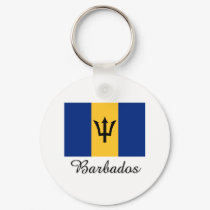 Barbados Flag Design keychains