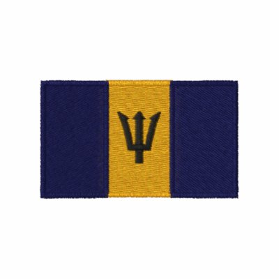 Barbados flag embroidered men's polo shirt by JameneEmbroidery