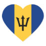 Barbados Flag Heart Sticker