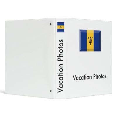 Barbados Flag Jewel Vinyl Binder by Vexillophile