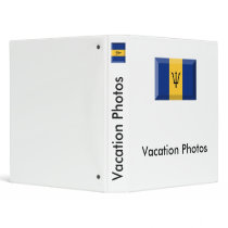 Barbados Flag Jewel Vinyl Binder