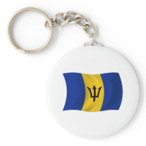 Barbados Flag Keychain