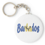 Barbados Flag Keychain