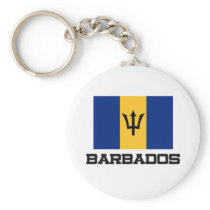 Barbados Flag Keychain