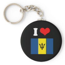 Barbados Flag Key Chains