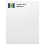 Barbados Flag Letterhead Template