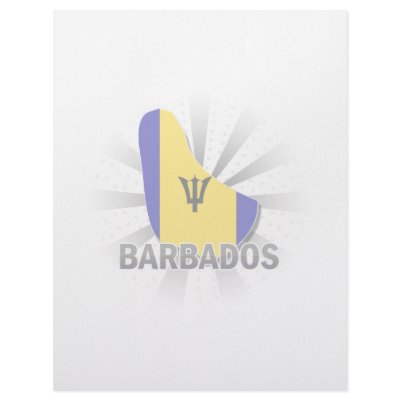 Barbados Flag Map 2.0 Letterhead by representmycountry