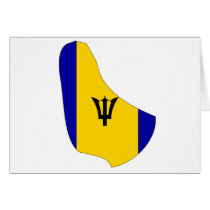 Barbados flag map cards by FlagStore Barbados flag map cards