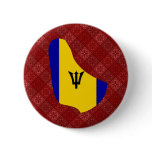 Barbados Flag Map full size Pinback Button