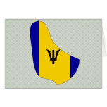 Barbados Flag Map full size Card