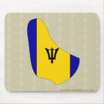 Barbados Flag Map full size Mousepads