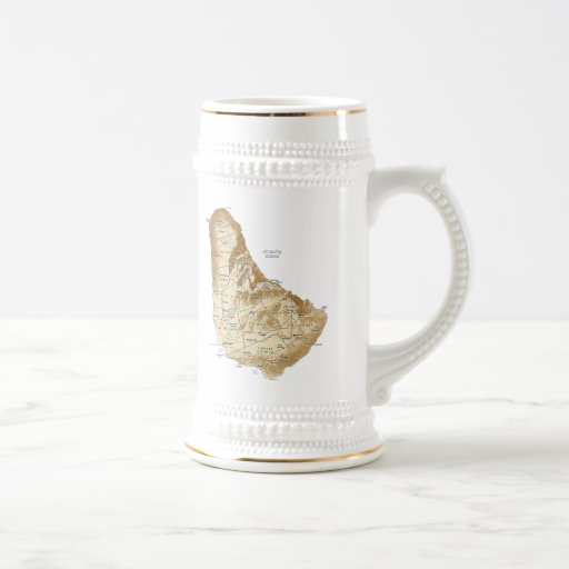Barbados Flag ~ Map Mug