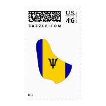 Barbados flag map postage by FlagStore Barbados flag map postage