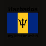 Barbados Flag Map Text Ladies Baby Doll