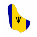 Barbados flag map t-shirts by FlagStore Barbados flag map t-shirts