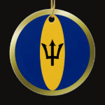 Barbados Fisheye Flag Ornament