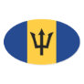 Barbados Flag Oval Sticker