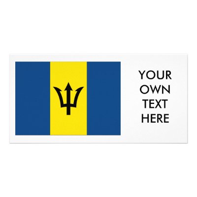 Barbados Flag Photo Card Template by flagshirts