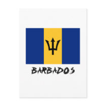 Barbados Flag postcards by flagshirt Barbados Flag postcards