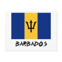 Barbados Flag Post Card
