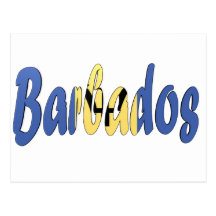 Barbados Flag Postcard