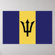 Barbados Flag Poster
