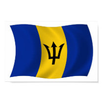 Barbados Flag Poster Print by LivingFlags2 Barbados Flag Poster Print