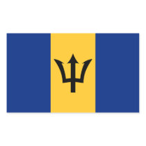 Barbados Flag Rectangle Sticker